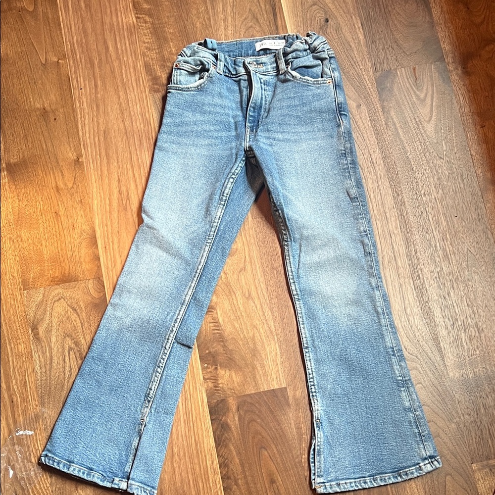 Zara Light Blue Flare Jeans- adjustable